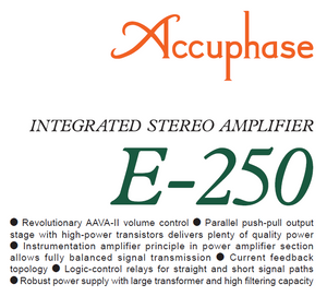 Accuphase E-250 Operations Manual