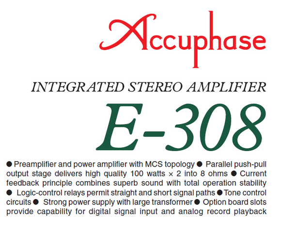 Accuphase E-308 Operations Manual