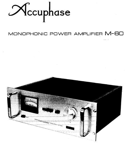 Accuphase M-60 Service Manual