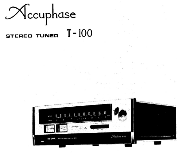 Accuphase T-100 Service Manual