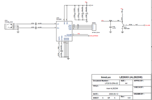 Acer AL2623W Schematics