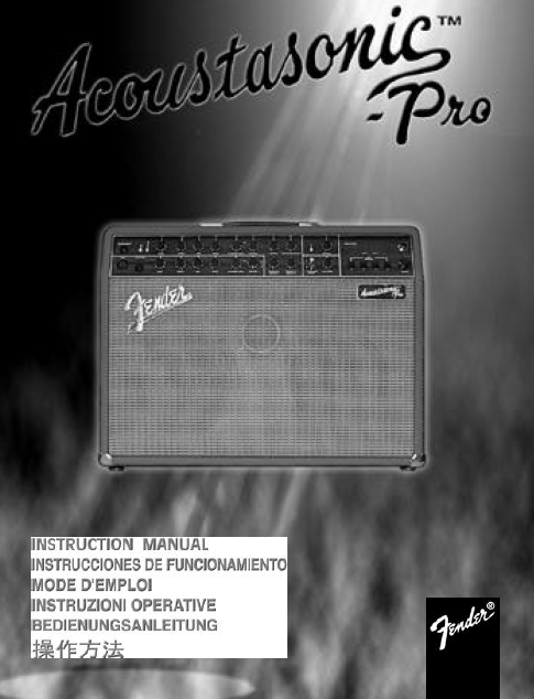 FENDER Acoustasonic Pro Instruction Manual