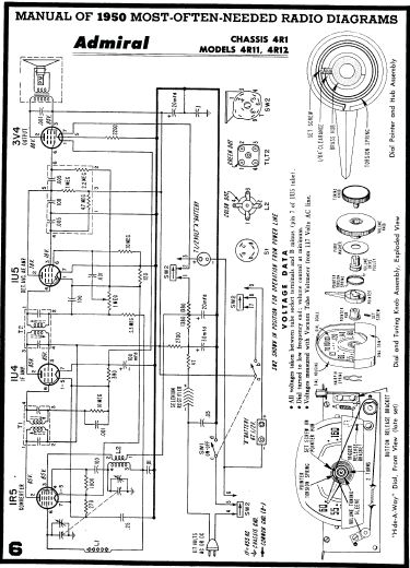 Admiral 4R11 Radio Schematics