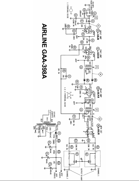 AIRLINE GAA-398A Schematics