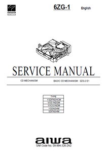 AIWA 6ZG-1 CD Mechanism 3ZG-2 E1 Service Manual