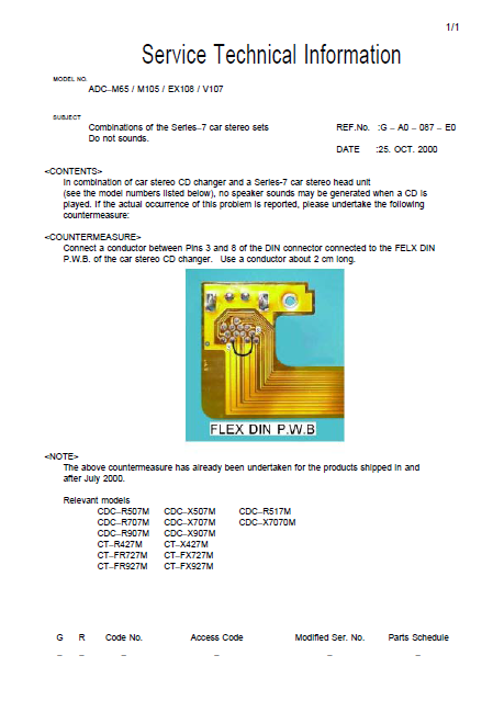 Aiwa Technical Information Service Manual