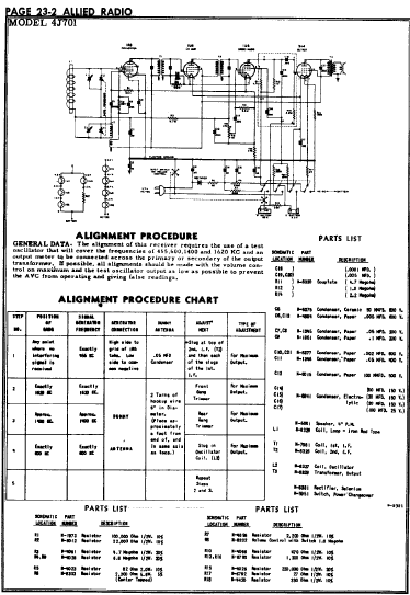 Allied Radio 4J701 Instruction Manual