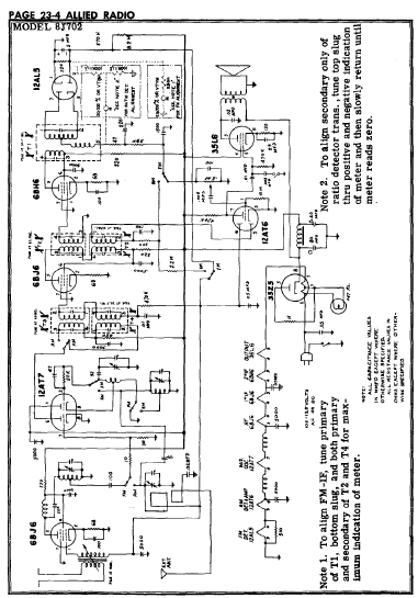 Allied Radio 8J702 Instruction Manual
