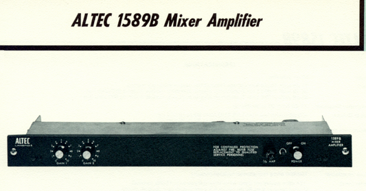 Altec Lansing 1569B Operations Manual