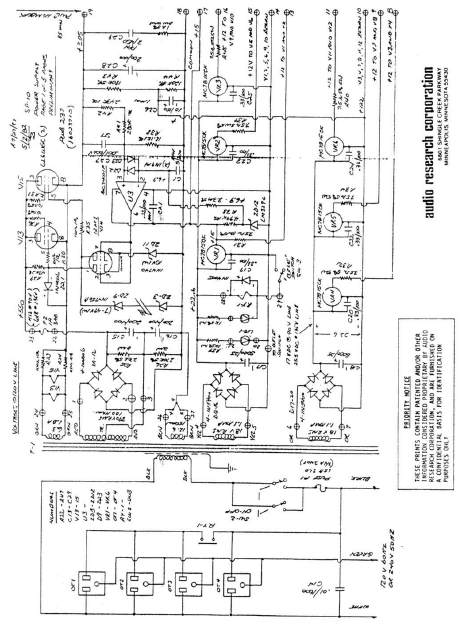 AUDIO RESEARCH SP10 Preamplifier Schematics
