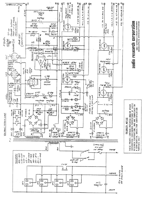 AUDIO RESEARCH SP10 Preamplifier Schematics – Electronic Service Manuals