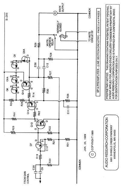 AUDIO RESEARCH SP14 Preamplifier Schematics – Electronic Service Manuals