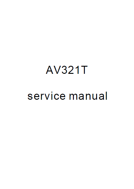 BBK AV321T Control Receiver Amplifier Service Manual