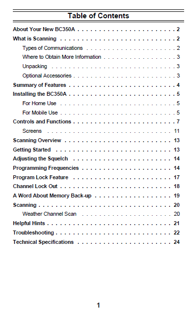 BC-350A om Service Manual