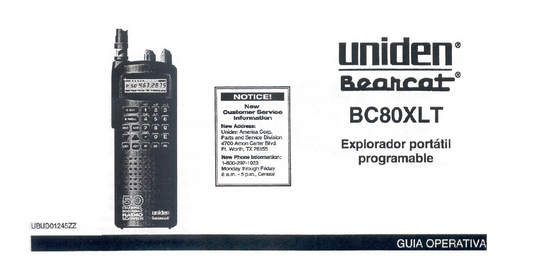 BC-80XLT GUIA OPERATIVA Service Manual