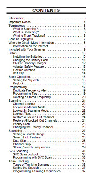BEARCAT BC-235XLT Scanner Owner's Manual