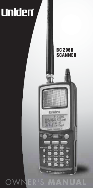 BEARCAT BC-296D Scanner Radio Owner's Manual