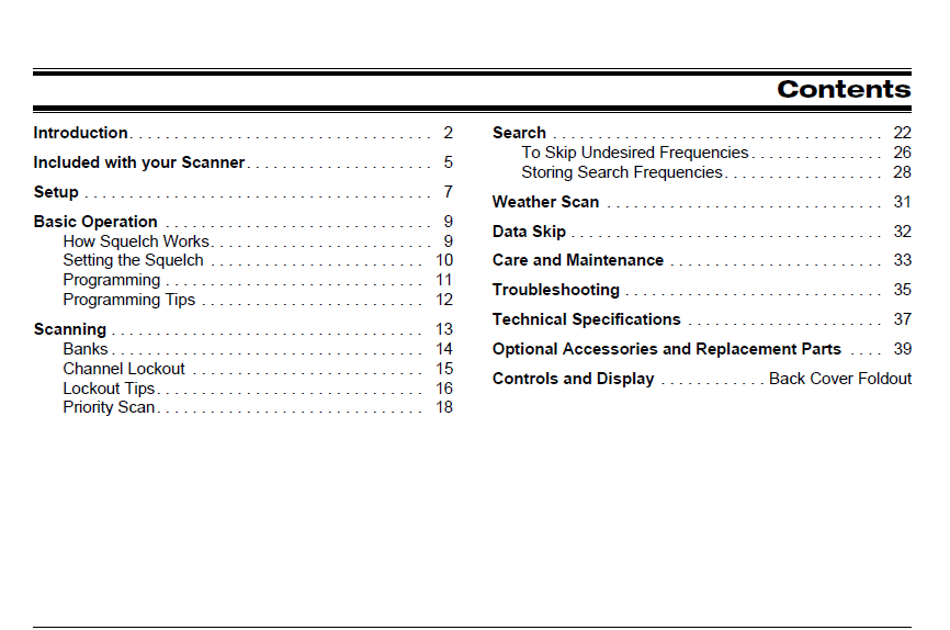 BEARCAT BC-860XLT Auto Scanner Owner's Manual