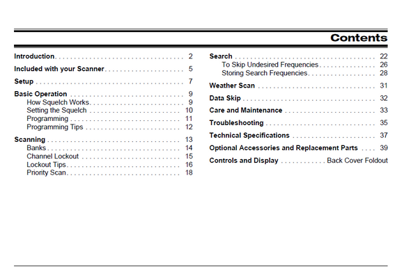 BEARCAT BC-860XLT Auto Scanner Owner's Manual