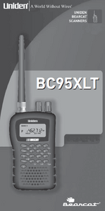 BEARCAT BC-95CLT Controls and Display Owner's Manual