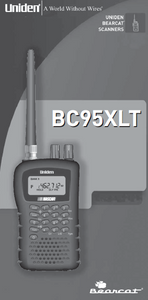 BEARCAT BC95XLT Controls and Display Owner's Manual