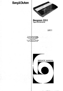 B.O Beogram CD X Service Manual