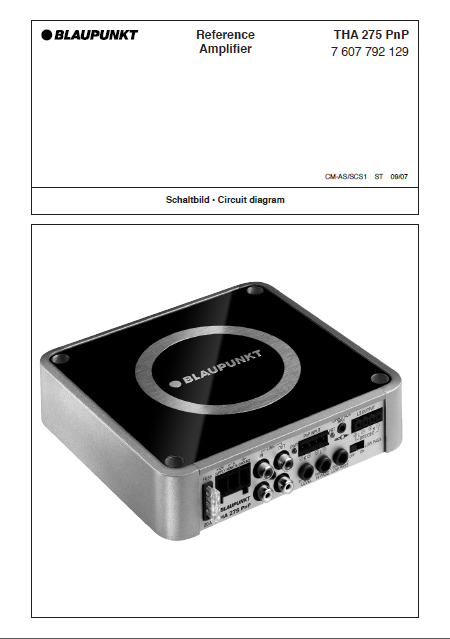 BLAUPUNKT_THA275PnP_REFERENCE_AMPLIFIER Service Manual