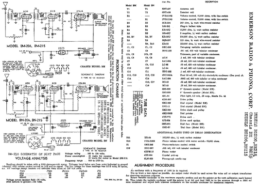 Emerson Model BM206 Schematic
