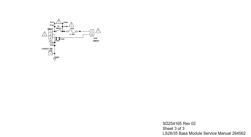BOSE SD254165 Sheet3 Bass Module Schematic