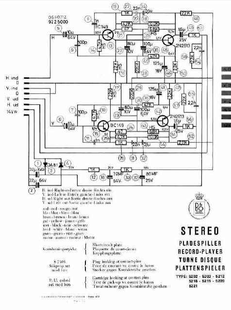 B.O 5202-5221 Record Player Schematics