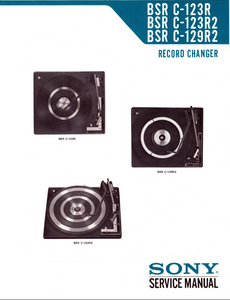 BSR C123R Sony Record Changer Service Manual