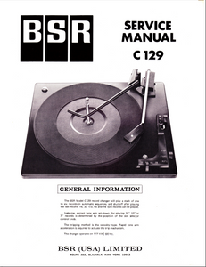 BSR C129 Record Changer Service Manual