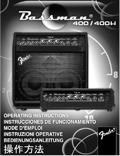 FENDER Bassman 400-400H Operation Manual