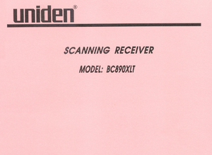 BEARCAT BC-890XLT Scanning Receiver Service Manual
