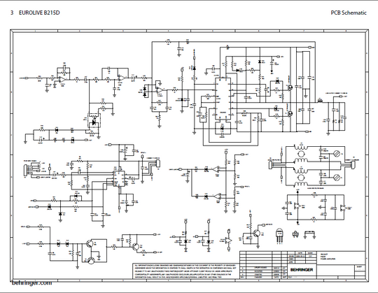 BEHRINGER EUROLIVE B215D PCB Schematics – Electronic Service Manuals