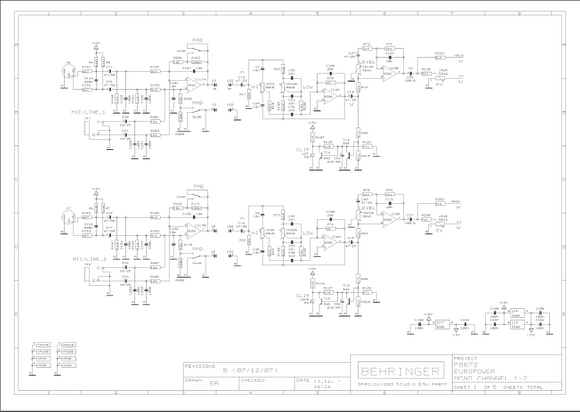 BEHRINGER P0672 Europower rev B Schematics