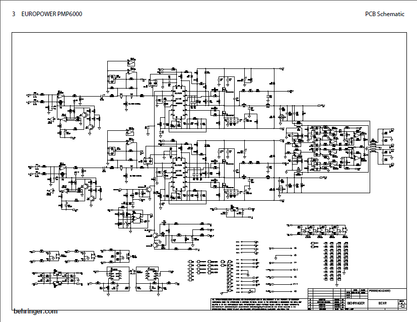 BEHRINGER Europower PMP6000 Schematics