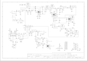 BEHRINGER GD121 V-tone Guitar rev D Schematics