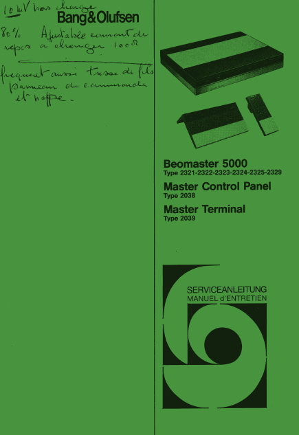 B.O Beomaster 5000 Schematics