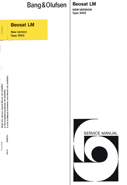 B.O Beosat LM New Version Schematics