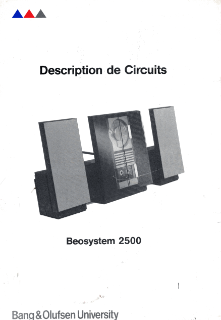B.O Beosystem 2500 Circuits Schematics