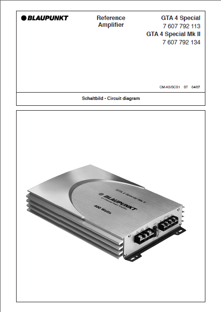 BLAUPUNKT GTA 4 Special Schematics
