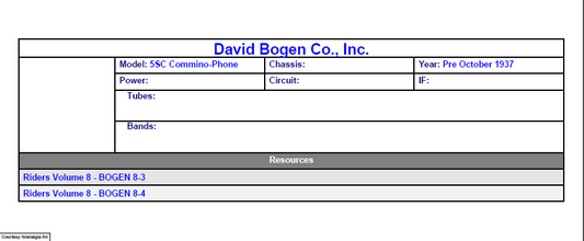 BOGEN 5SC Commino Phone Instruction with Schematic
