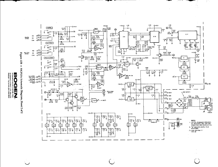 BOGEN MCP35A Schematic Electronic Service Manuals