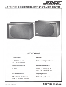 BOSE 4.2 Series II Speaker System Service Manual