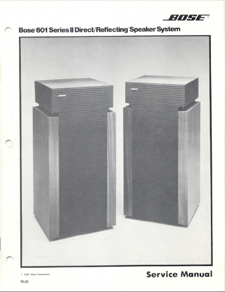 BOSE 601 Series II Speaker System Service Manual