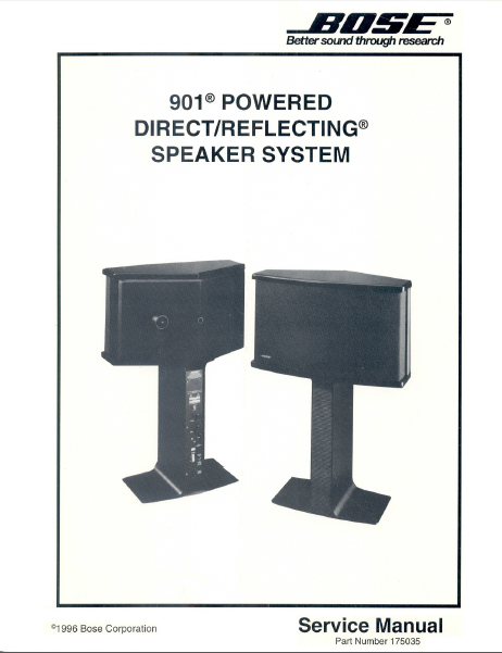 Bose 901 Service Manual