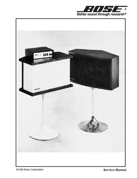 BOSE 901 Series I-II Speaker Service Manual