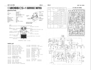BOSS CS-1 Compression Sustainer Service Notes