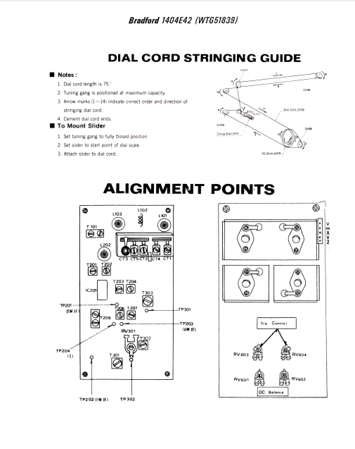 BRADFORD 1404E42 Cord Stringing Instruction Manual